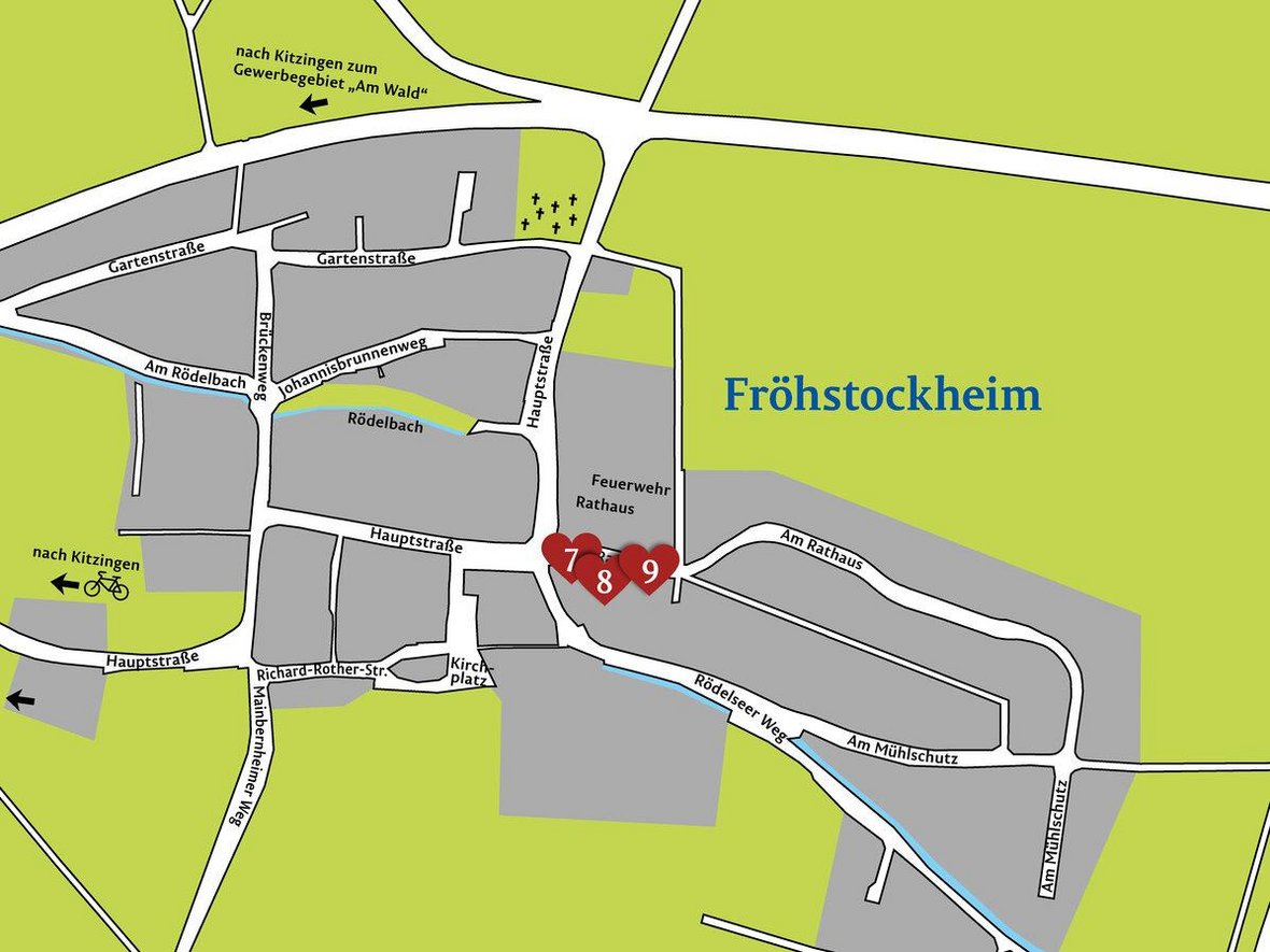Lageplan Trauorte in Fröhstockheim
