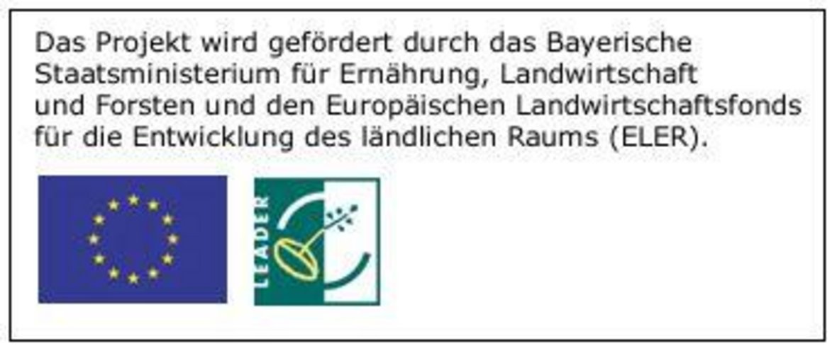Logo Bayerische Staatsministerium für Ernährung, Landwirtschaft und Forsten  und das Logo Europäischen Landwirtschaftsfonds für die Entwicklung des ländlichen Raums (ELER)