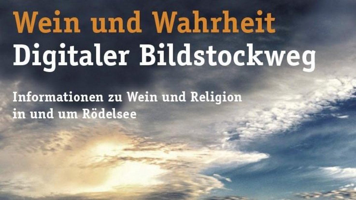 Logo Wein und Wahrheit. Digitaler Bildstockweg. Informationen zu Wein und Religion in und um Rödelsee